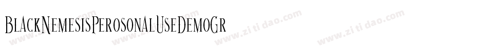 BlackNemesisPerosonalUseDemoGrunge-X82G字体转换
