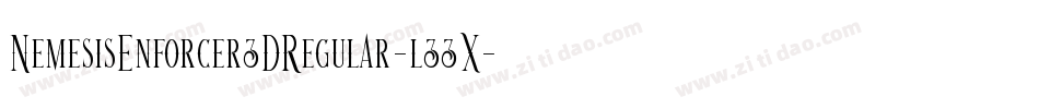 NemesisEnforcer3DRegular-l33X字体转换