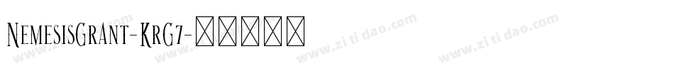 NemesisGrant-KrG7字体转换