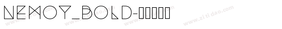 Nemoy_bold字体转换