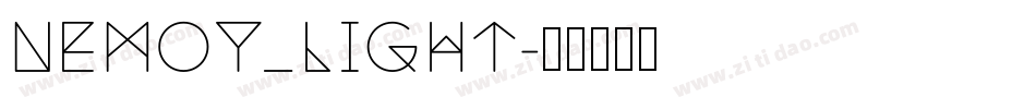 Nemoy_light字体转换