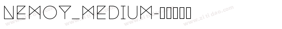 Nemoy_medium字体转换