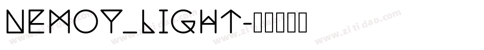 Nemoy_light字体转换