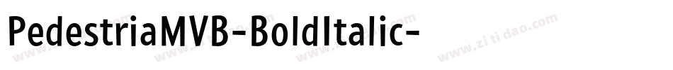 PedestriaMVB-BoldItalic字体转换