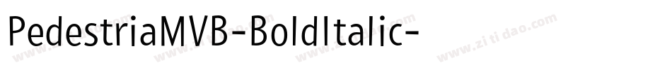 PedestriaMVB-BoldItalic字体转换