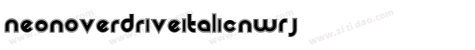 NeonOverdriveItalic-nwRJ字体转换