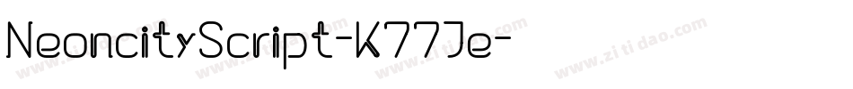 NeoncityScript-K77Je字体转换
