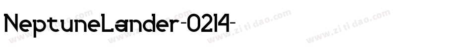 NeptuneLander-02l4字体转换
