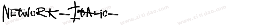 Network-Italic字体转换