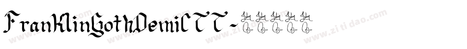 FranklinGothDemiCTT字体转换