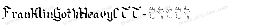 FranklinGothHeavyCTT字体转换