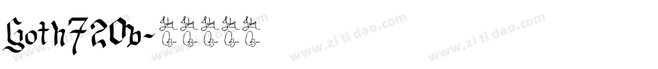Goth720b字体转换