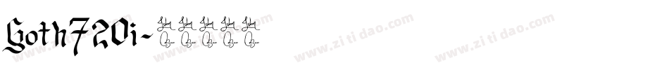 Goth720i字体转换