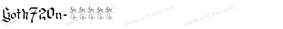 Goth720n字体转换