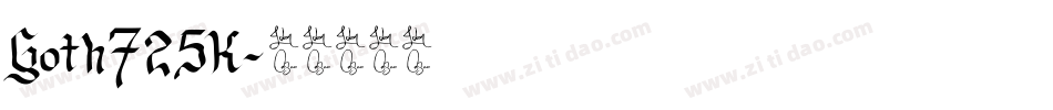 Goth725k字体转换