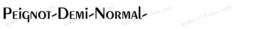 Peignot-Demi-Normal字体转换