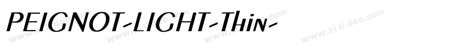 PEIGNOT-LIGHT-Thin字体转换