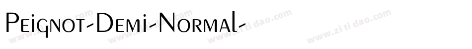 Peignot-Demi-Normal字体转换