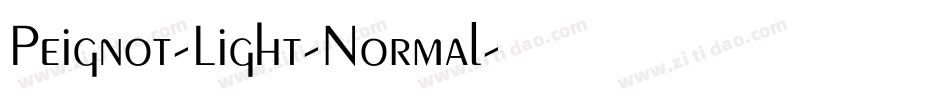 Peignot-Light-Normal字体转换