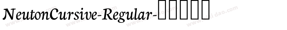 NeutonCursive-Regular字体转换