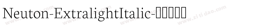 Neuton-ExtralightItalic字体转换