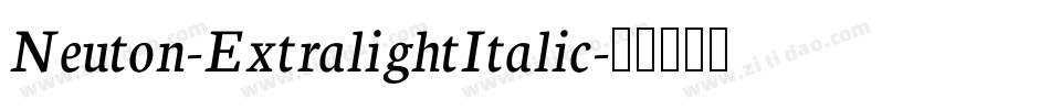 Neuton-ExtralightItalic字体转换