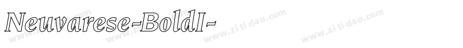 Neuvarese-BoldI字体转换