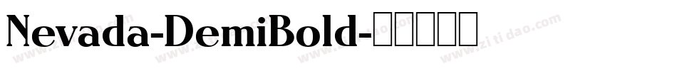 Nevada-DemiBold字体转换