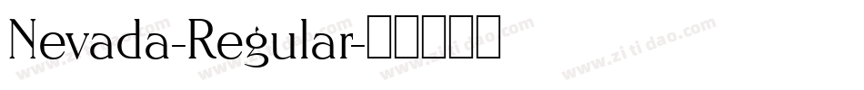 Nevada-Regular字体转换