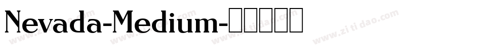 Nevada-Medium字体转换