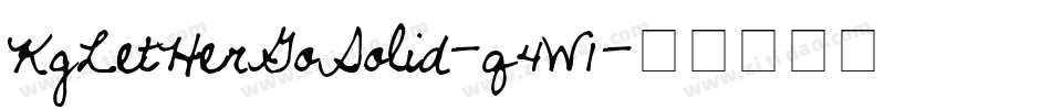 KgLetHerGoSolid-q4W1字体转换