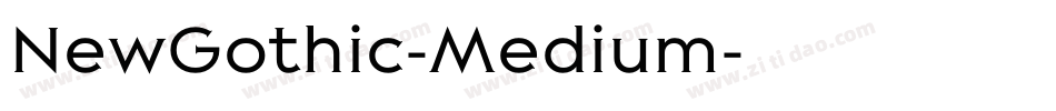 NewGothic-Medium字体转换