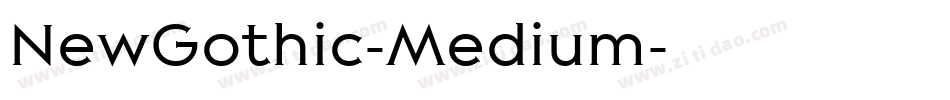 NewGothic-Medium字体转换