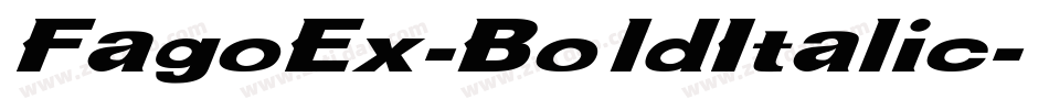 FagoEx-BoldItalic字体转换