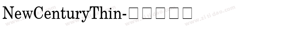 NewCenturyThin字体转换