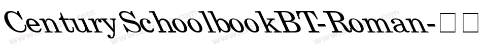 CenturySchoolbookBT-Roman字体转换
