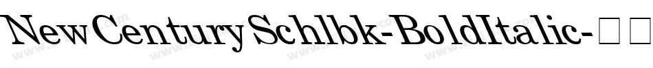 NewCenturySchlbk-BoldItalic字体转换