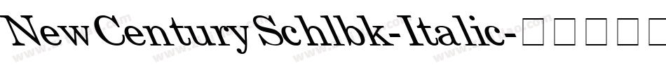 NewCenturySchlbk-Italic字体转换