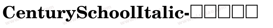 CenturySchoolItalic字体转换