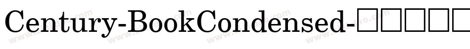 Century-BookCondensed字体转换