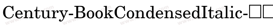 Century-BookCondensedItalic字体转换