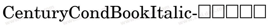 CenturyCondBookItalic字体转换