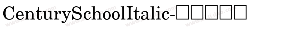 CenturySchoolItalic字体转换