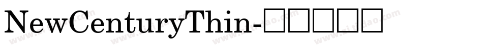 NewCenturyThin字体转换