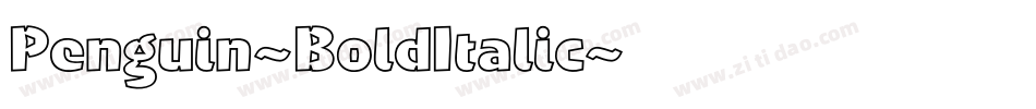 Penguin-BoldItalic字体转换