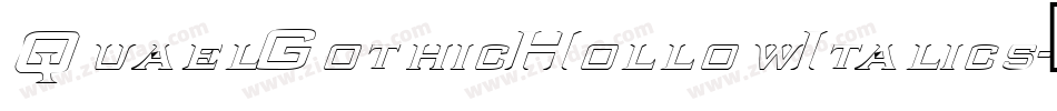 QuaelGothicHollowItalics字体转换