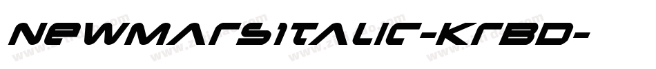 NewMarsItalic-KrBD字体转换