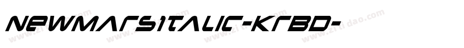 NewMarsItalic-KrBD字体转换