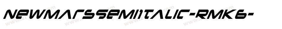 NewMarsSemiItalic-RmK6字体转换