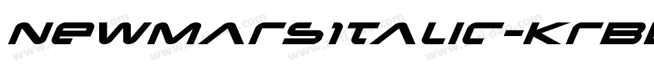 NewMarsItalic-KrBD字体转换